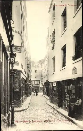 Ak Paris V., Rue de Lanneau, Geschäfte