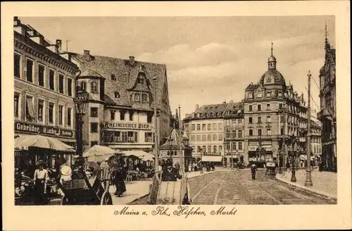 Ak Mainz am Rhein, Höfchen, Markt