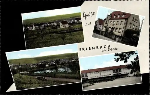 Ak Erlenbach am Main in Unterfranken, Gesamtansichten, Gebäude