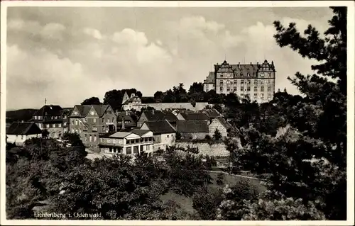 Ak Lichtenberg Fischbachtal im Odenwald, Blick auf das Schloss