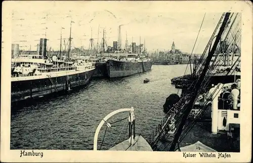 Ak Hamburg Mitte Altstadt, Kaiser-Wilhelm-Hafen