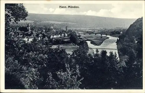 Ak Hann. Münden in Niedersachsen, Panoramablick