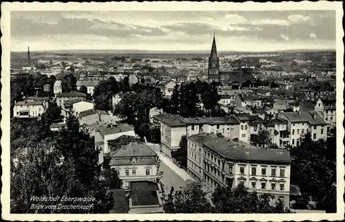 Ak Eberswalde im Kreis Barnim, Blick vom Drachenkopf, Kirchturm