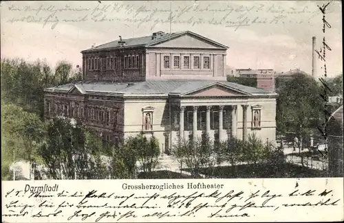 Ak Darmstadt in Hessen, Grossherzogliches Hoftheater