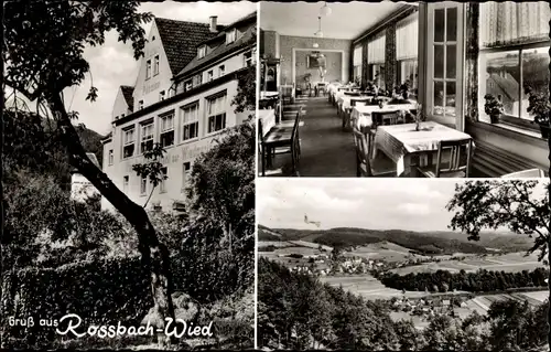 Ak Rossbach Windeck im Rhein Sieg Kreis, Hotel Restaurant Wiedperle