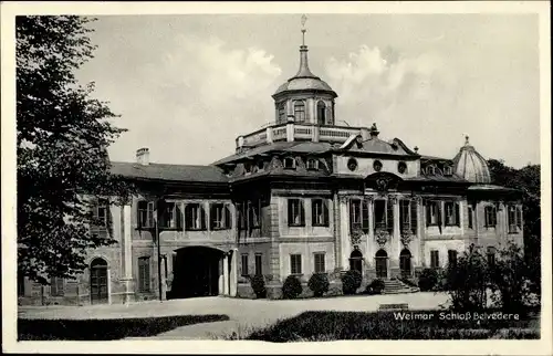 Ak Weimar in Thüringen, Schloss Belvedere