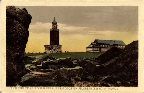 Ak Niederreifenberg Schmitten im Taunus, Großer Feldberg, Brunhildisfelsen