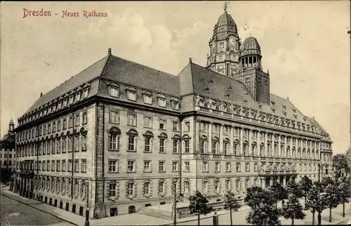 Ak Dresden Altstadt, Neues Rathaus