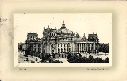 Ak Berlin Tiergarten, Reichstagsgebäude