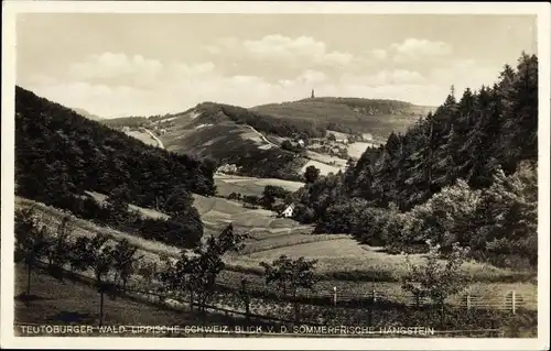 Ak Detmold am Teutoburger Wald, Lippische Schweiz, Panorama vom Hangstein