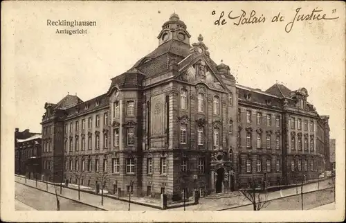 Ak Recklinghausen im Ruhrgebiet, Amtsgericht, Palais de justice