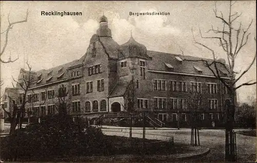 Ak Recklinghausen im Ruhrgebiet, Bergwerksdirektion