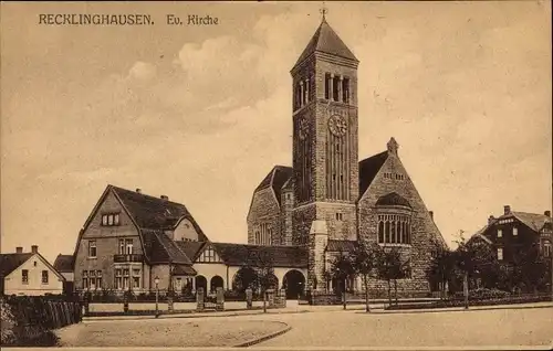 Ak Recklinghausen im Ruhrgebiet, Evangelische Kirche
