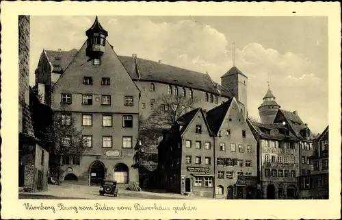 Ak Nürnberg in Mittelfranken, Burg vom Dürerhaus gesehen