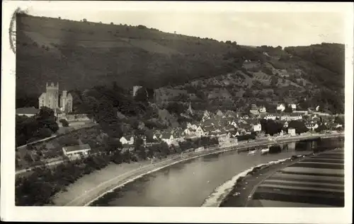 Ak Neckarsteinach in Hessen, Blick vom Schwalbennest auf Mittel- und Vorderburg