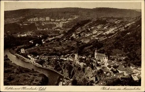 Ak Heimbach Eifel, Blick von der Marienhöhe auf den Ort