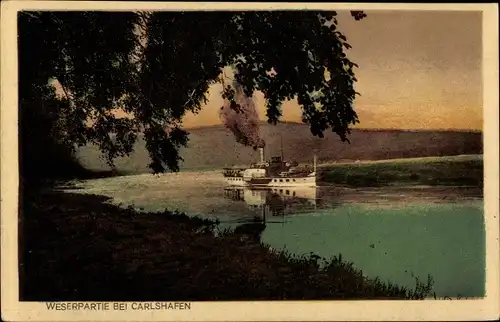 Ak Bad Karlshafen an der Oberweser, Salondampfer auf der Weser