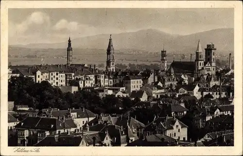 Ak Zittau in der Oberlausitz, Stadtbild vom Kummersberg gesehen, Klosterkirche, Johanneum, Rathaus