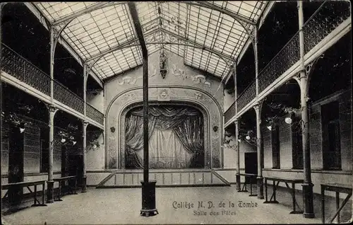 Ak Tournai Wallonien Hennegau, College Notre Dame de la Tombe, Salle des Fetes