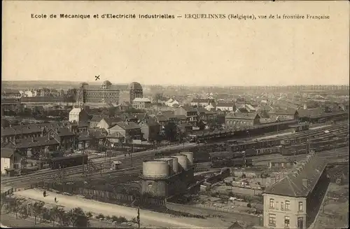 Ak Erquelinnes Wallonien Hennegau, Vue de la Frontiere Francaise