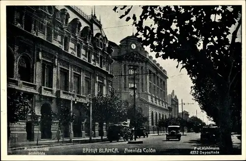 Ak Bahia Blanca Argentinien, Avenida Colon