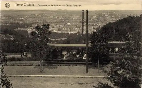 Ak Namur Wallonien, Panorama de la Ville vu du Chalet Forestier