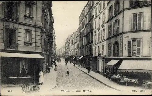 Ak Paris XVIII., Rue Myrha