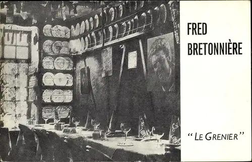 Ak Paris XVIII., Fred Bretonniere, Le Grenier, Rue du Mont Cenis