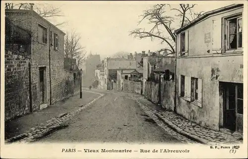 Ak Paris XVIII., Rue de l'Abreuvoir