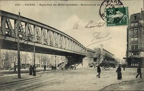 Ak Paris XVIII., Aqueduc du Metropolitain, Boulevard de la Chapelle
