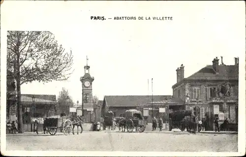 Ak Paris XIX., Abattoirs de la Villette