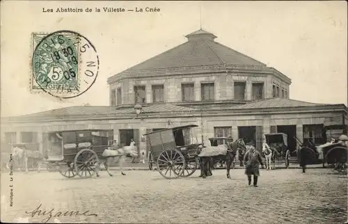 Ak Paris XIX., Les Abattoirs de la Villette, la Criee