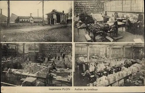 Ak Paris VI., Imprimerie Plon, Ateliers de brochage, Druckerei