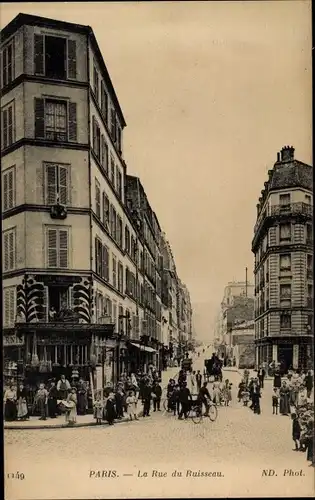 Ak Paris XVIII., La Rue du Ruisseau