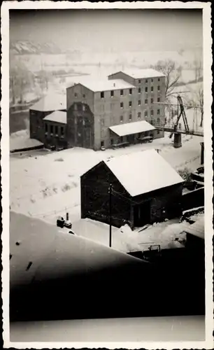 Foto Ak Cagny les Amiens Somme, Blick auf den Ort, Winterszene