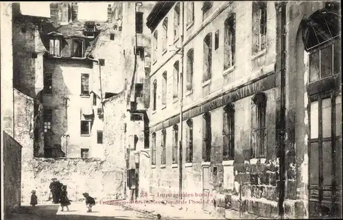 Ak Paris IV., Impasse des boeufs, Satinage