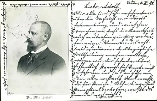 Ak Österreichischer Politiker Dr. Otto Lecher, Portrait