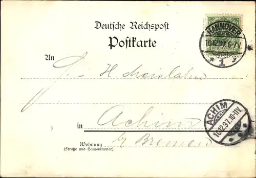 Ak Hannover in Niedersachsen, Gasthaus Franziskanerbräu, Louisenstraße 10, Innenansicht