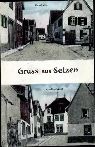 Ak Selzen in Rheinhessen, Kapellenstraße, Gaustraße