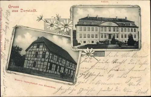 Ak Dorstadt Wolfenbüttel in Niedersachsen, Schloss, Wetter's Gasthaus zum Klosterkrug