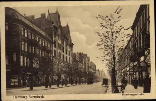 Ak Hamburg Nord Barmbek, Hamburger Straße, Geschäfte