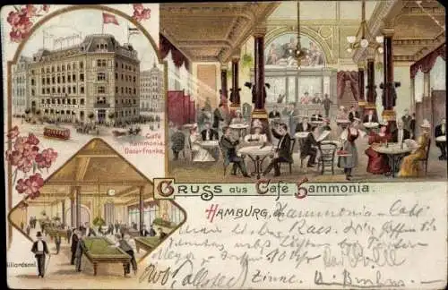 Litho Hamburg, Cafe Hammonia, Billardsaal