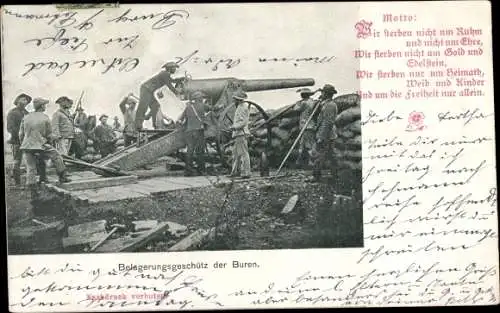 Ak Südafrika, Burenkrieg, Belagerungsgeschütz der Buren