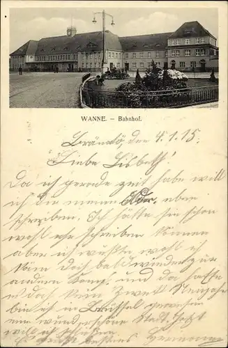 Ak Wanne Eickel Herne im Ruhrgebiet, Bahnhof