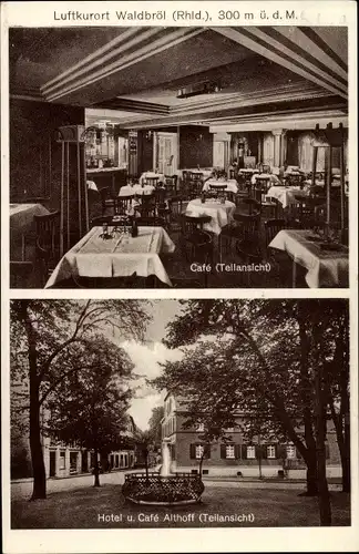 Ak Waldbröl im Oberbergischen Land, Hotel und Café Althoff