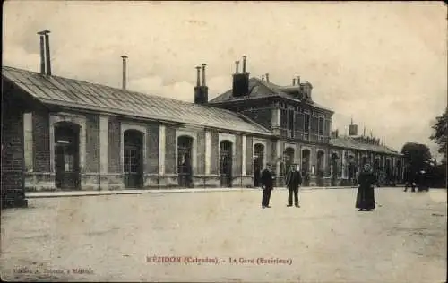 Ak Mézidon Calvados, La Gare