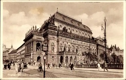 Ak Praha Prag Tschechien, Narodni divadlo, National-Theater