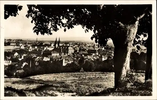 Ak Cheb Eger Region Karlsbad, Gesamtansicht