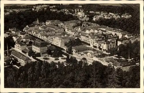 Ak Františkovy Lázně Franzensbad Reg. Karlsbad, Vogelschau auf den Kurort