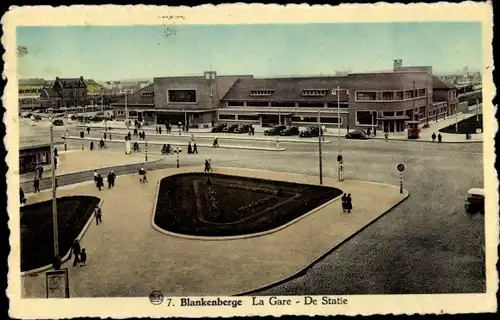 Ak Blankenberghe Blankenberge Westflandern, La Gare, De Statie